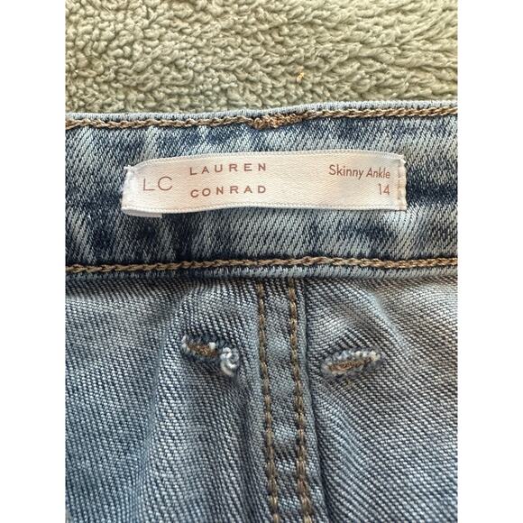 LC Lauren Conrad Skinny Ankle Jeans Women’s Size 14 Light Wash - Picture 2 of 3